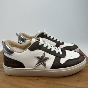 New Womens Vintage Havana Aura 1 Metallic Platform Lace Up Sneakers Size 10